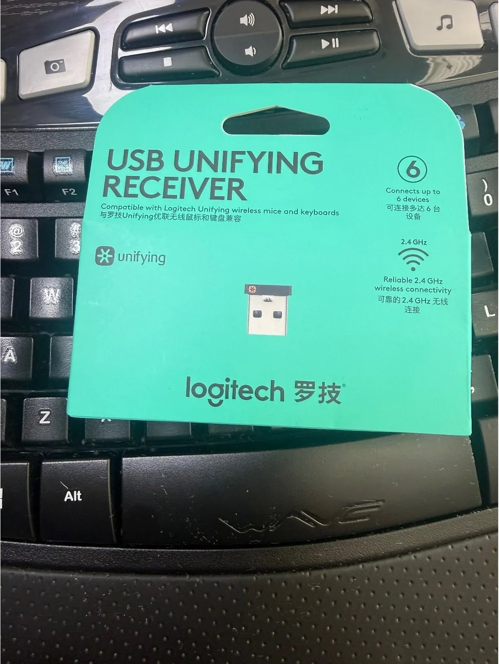 Logitech K350 Wireless Wave Keyboard with USB Unifying Receiver